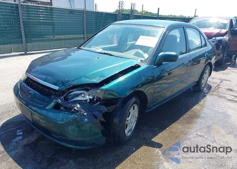 2001 Honda Civic Lx from USA, damaged, VIN 1HGES16581L024508